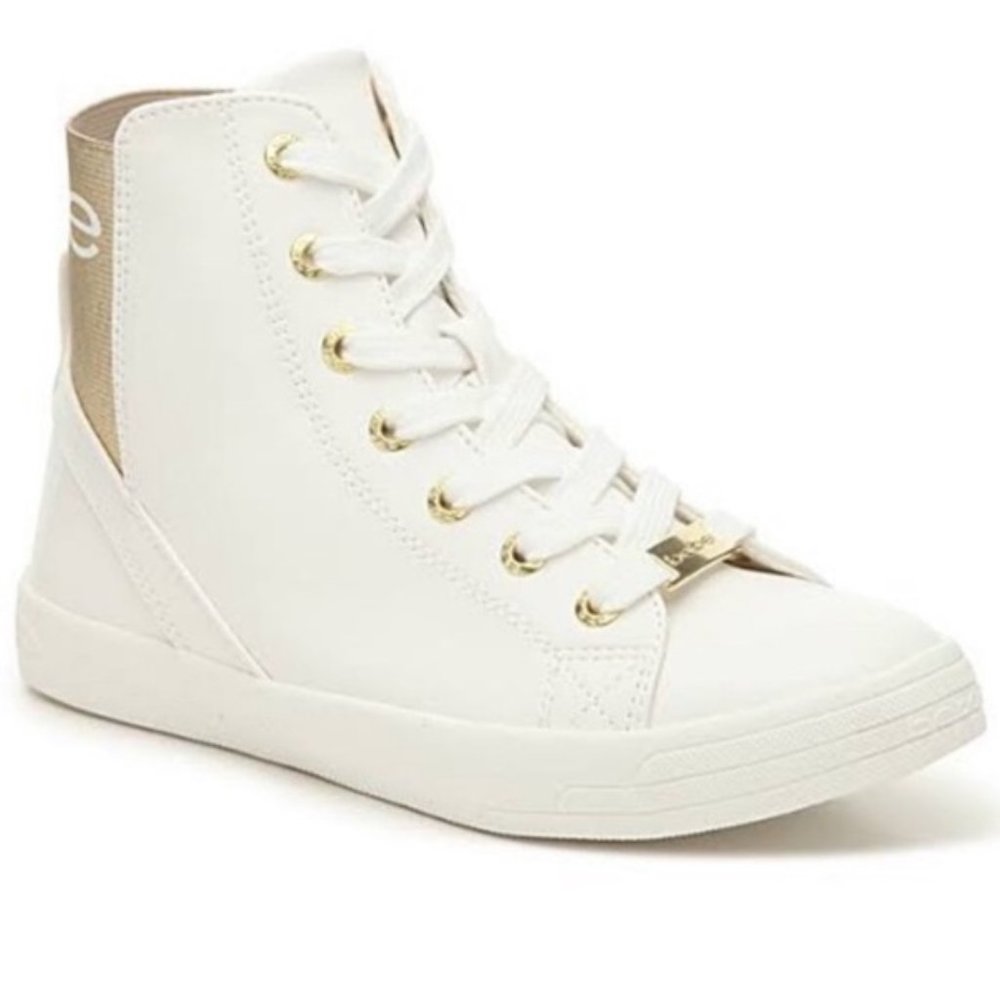 BNIB BEBE HIGH TOP Sneaker Gold Shoes